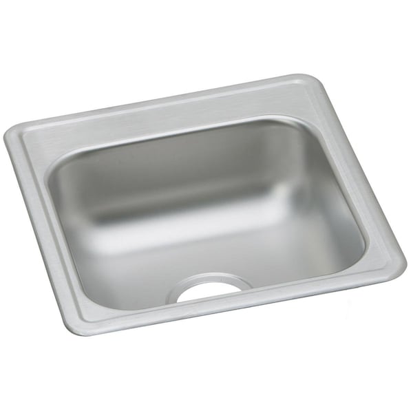 Sink, Stainless Steel, 21.25 in W x 17 in L x 6.5 in H